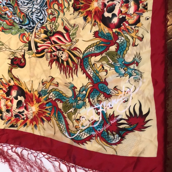 Ed Hardy Silk Scarf - Picture 10 of 13